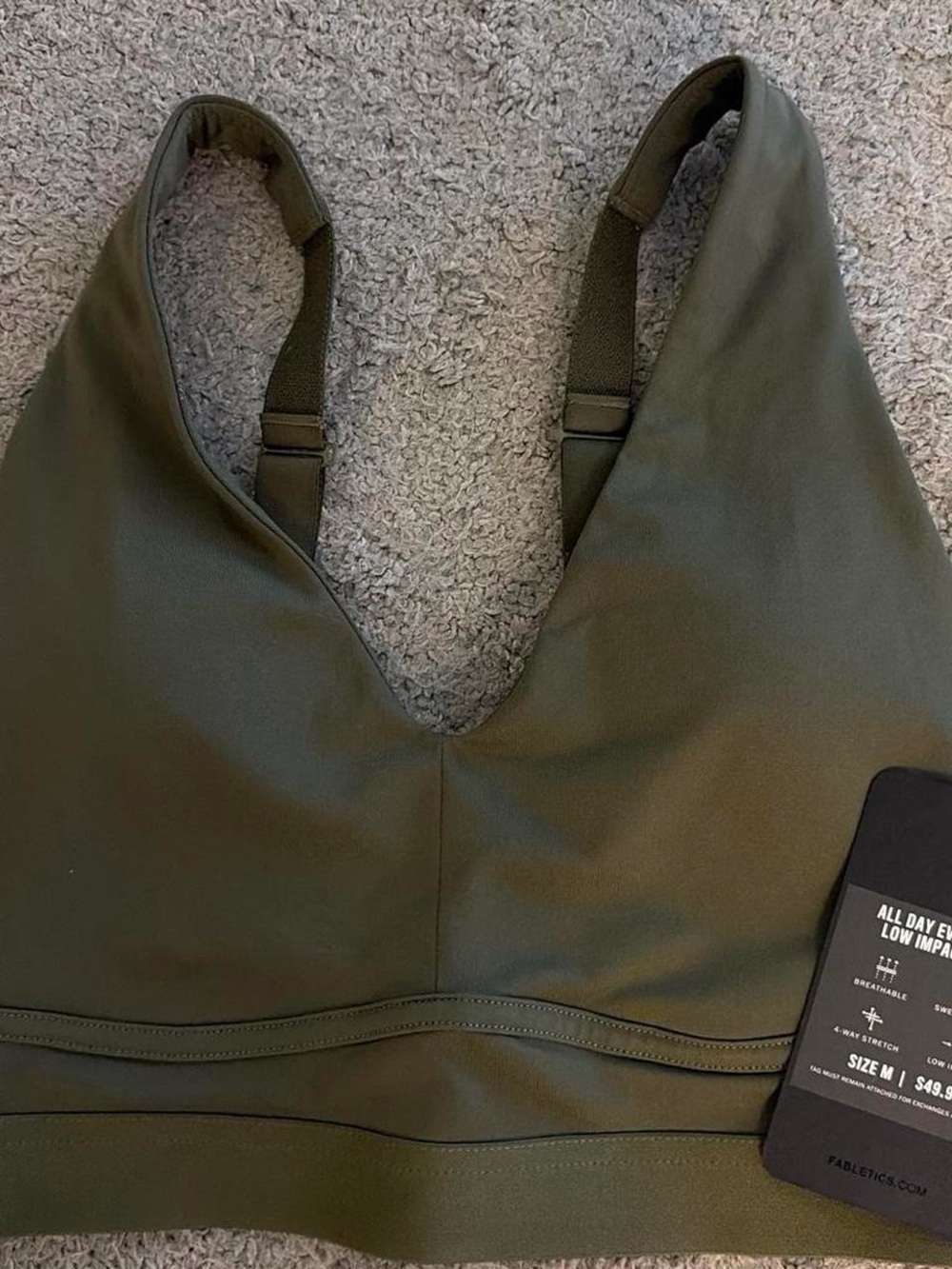 Fabletics Olive Green Cargo Flare Pant Set - Picture 3 of 5